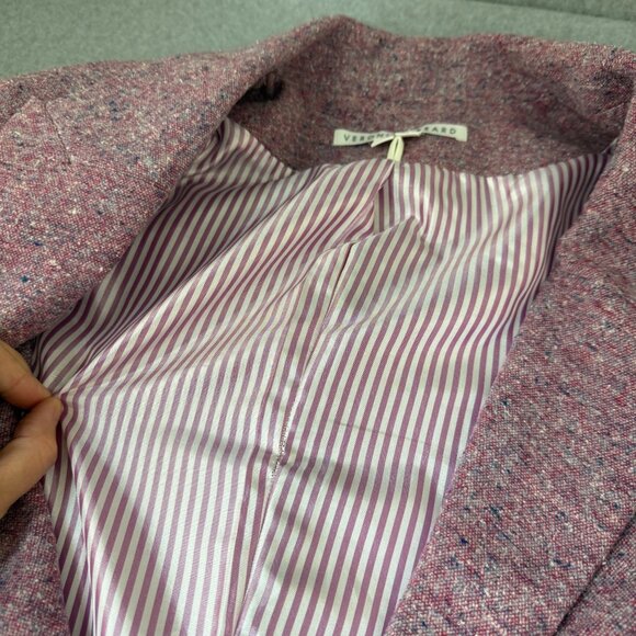 Veronica Beard Revolve Beacon Dickey Jacket Orchid Pink Tweed Womens‎ Size 14 - Picture 15 of 16